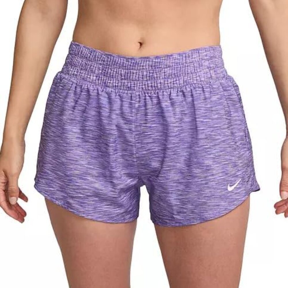 NIKE One Dri-Fit Running Shorts Size Medium Lined Purple Training NEW